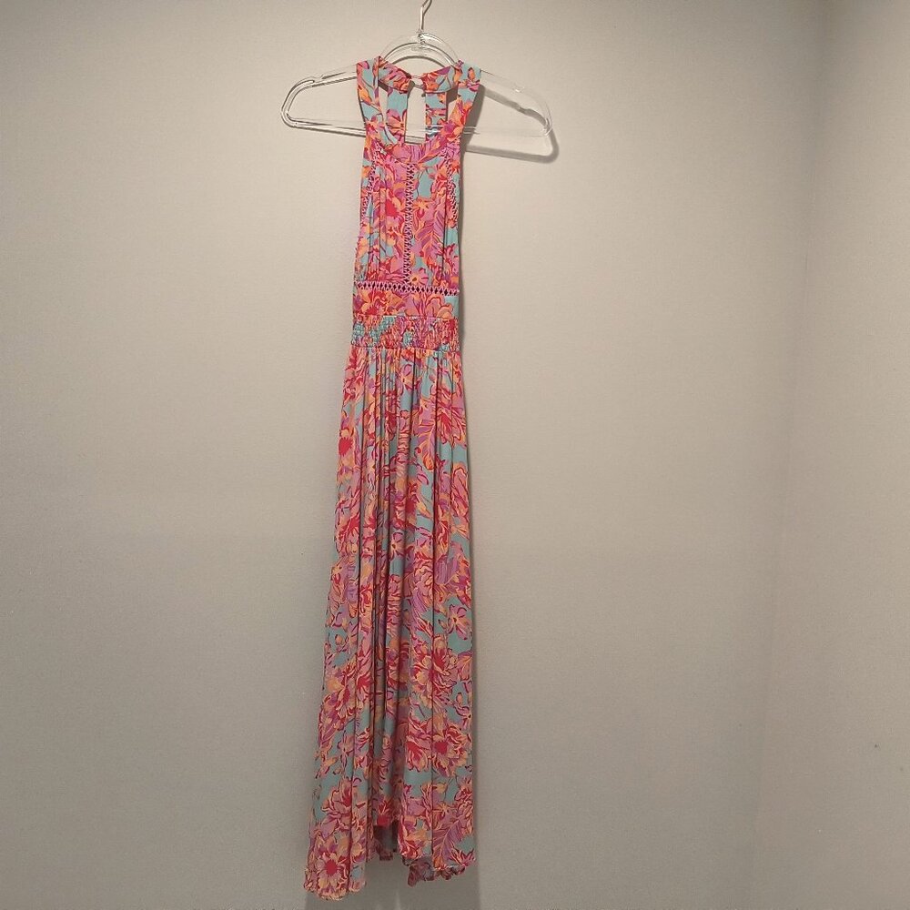 Abel The Label Anthropologie  Floral Colorful Maxi Dress  Size XS